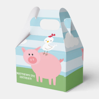 Barnyard Birthday Bash/Party Favor Box Bedankdoosjes