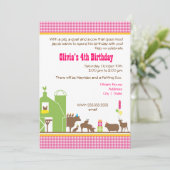 Barnyard Birthday Invitation Kaart (Staand voorkant)
