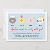 Barnyard Birthday Invitation Kaart (Voorkant)