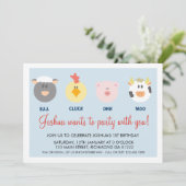 Barnyard Birthday Invitation Kaart (Staand voorkant)