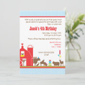 Barnyard Birthday Invitation Kaart (Staand voorkant)