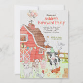 Barnyard Birthday Invitation Kaart (Voorkant)