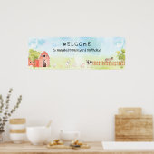 Barnyard Birthday Party welkomstteken Poster (Keuken)