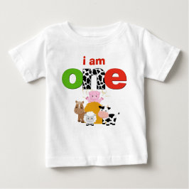 Barnyard Boerderij 1st Birthday Tshirt Toddler Bab