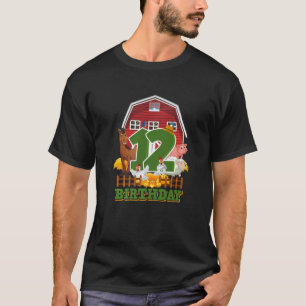 Barnyard Boerderij Animal 7 Birthday 7 Yrd Old T-shirt