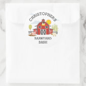 Barnyard Boerderij Animal Birthday Party Sticker (Tas)