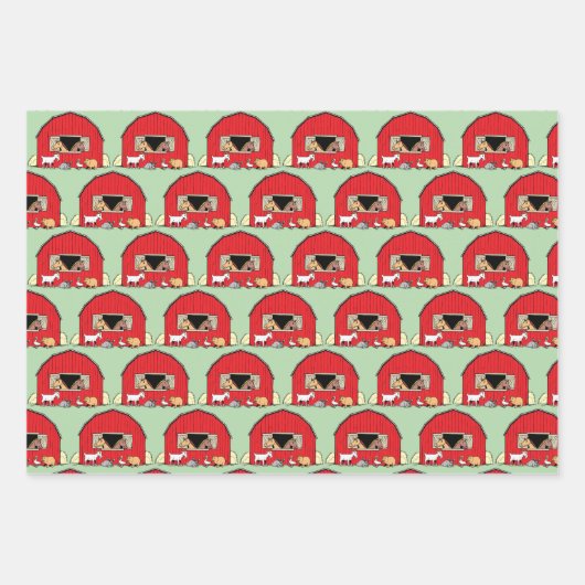 Barnyard Boerderij Design Inpakpapier Vel (Voorkant 3)