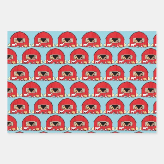 Barnyard Boerderij Design Inpakpapier Vel (Voorkant 2)