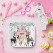 Barnyard Boerderij Dieren 1e Verjaardag Papieren Bordje (Feest)