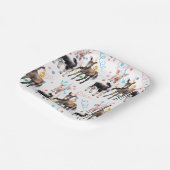 Barnyard Boerderij Dieren 1e Verjaardag Papieren Bordje (Gebogen)