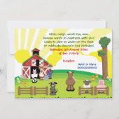 Barnyard boerderij kinderverjaardag kaart (Voorkant)