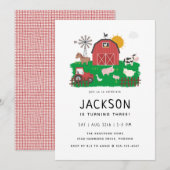 Barnyard Boerderij Theme Birthday Kaart (Voorkant / Achterkant)