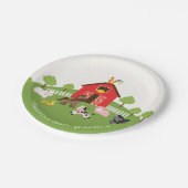 Barnyard Boerderijdieren Baby shower 7"Bord Papieren Bordje (Gekanteld)