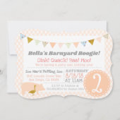 Barnyard Boogie Verjaardagsfeest Boerderij Theme P Kaart (Voorkant)
