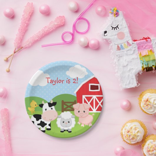 Barnyard Boy Verjaardagsfeestje Papier Borden (bla Papieren Bordje (Feest)
