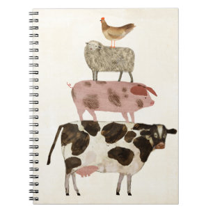 Barnyard Buds - Cow, Pig, Sheep en Hen Notitieboek
