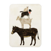 Barnyard Buds - Donkey, Goat, Dog, Cat Magneet (Verticaal)