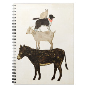 Barnyard Buds - Donkey, Goat, Dog, Cat Notitieboek