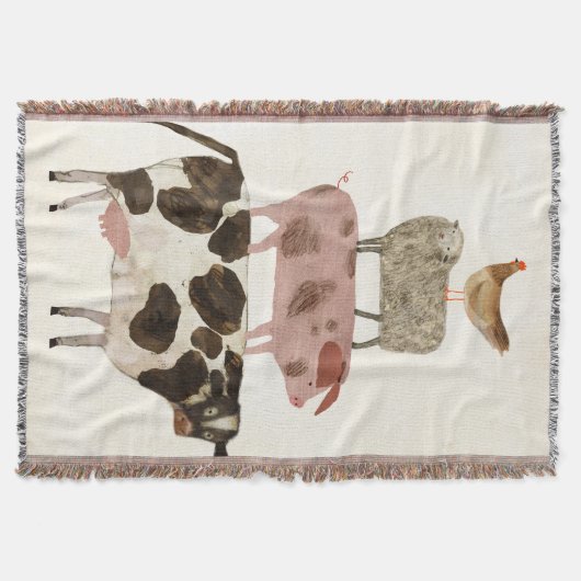 Barnyard Buds - Koe, Varkens, Schapen en Hen Deken (Voorkant)