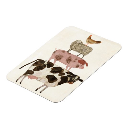 Barnyard Buds - Koe, Varkens, Schapen en Hen Magneet (Linkerzijde)