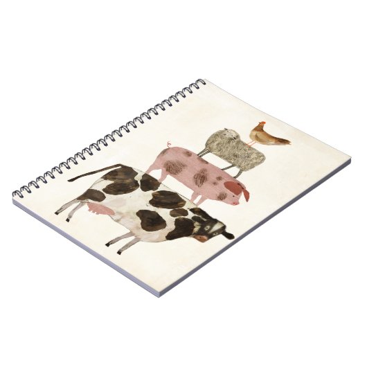 Barnyard Buds - Koe, Varkens, Schapen en Hen Notitieboek (Linkerzijde)