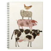 Barnyard Buds - Koe, Varkens, Schapen en Hen Notitieboek (Voorkant)