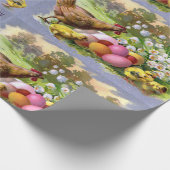 barnyard Chicken and Easter Eggs Holiday Cadeaupapier (Hoek)