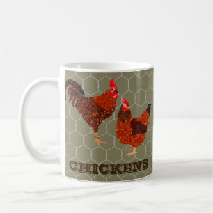 Barnyard Chickens Koffiemok