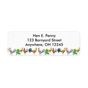 Barnyard Chickens Label