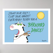 Barnyard Dance Fiddle Koe Sandra Boynton Poster (Voorkant)
