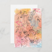 Barnyard dank je bedankkaart (Voorkant / Achterkant)