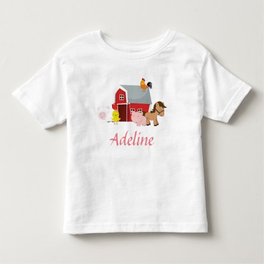 Barnyard Dieren Meisjes Ruffle Shirt (Voorkant)