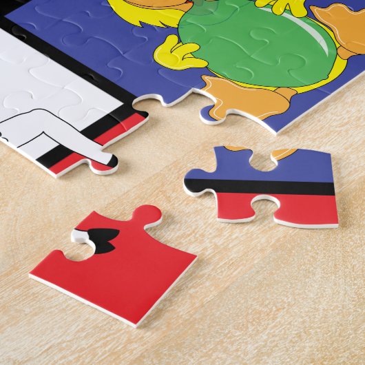 Barnyard Dieren Verjaardagsfeest Jigsaw Puzzel (Zijkant)