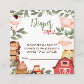 Barnyard Dieren Waterverf Boho Luier Ras Informatiekaartje (Voorkant)