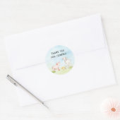 Barnyard dierenthema dank u gunstiger idee ronde sticker (Envelop)