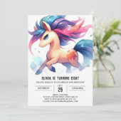 Barnyard Digital Horse Verjaardag Kaart (Staand voorkant)