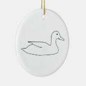 Barnyard Duck Keramisch Ornament (Rechts)