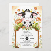 Barnyard Eenvoudige Koe Verjaardag Kaart (Voorkant / Achterkant)
