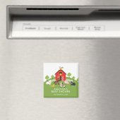 Barnyard Farm Animals Baby shower Favor Magnet (Insitu (Vaatwasser))