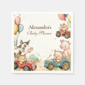 Barnyard Farm Animals Baby shower Servet (Voorkant)