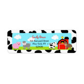 Barnyard Farm Animals Bard Retouradres Labels (Voorkant)
