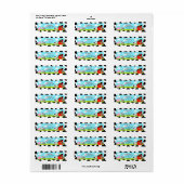 Barnyard Farm Animals Bard Retouradres Labels (Full Sheet)