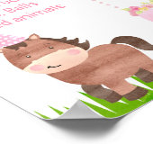 Barnyard Farm Animals Birthday Milestone Sign Poster (Hoek)