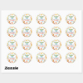 Barnyard Farm Animals Birthday Party Ronde Sticker (Vel)