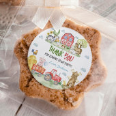 Barnyard Farm Animals Birthday Ronde Sticker