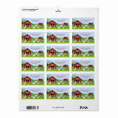 Barnyard Farm Animals Favor Tag Address Label (Full Sheet)