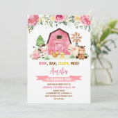 Barnyard Farm Animals Ranch tweede verjaardag Kaart (Staand voorkant)