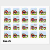Barnyard Farm Animals Verjaardagsfeest Sticker (Vel)