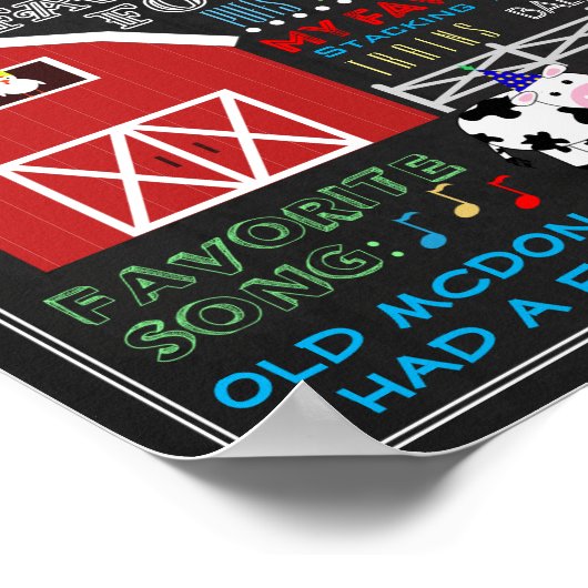 Barnyard First Birthday Poster (Hoek)