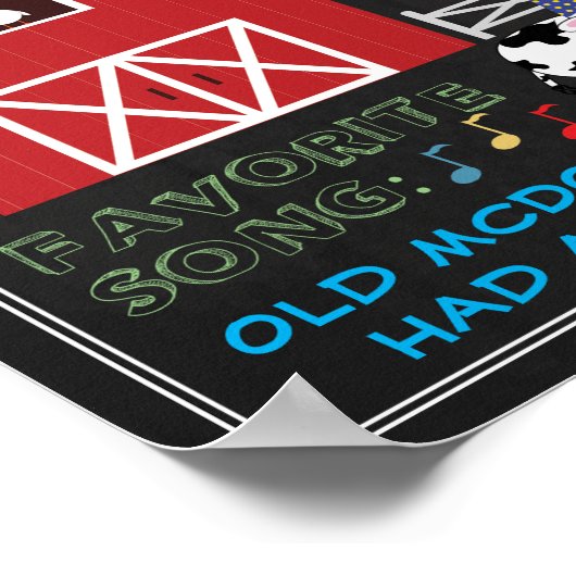 Barnyard First Birthday Poster 16x20 (Hoek)